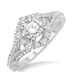 Parkplace Jewelers Round Shape Semi-Mount Halo Diamond Engagement Ring 22514PPFVWG-SM