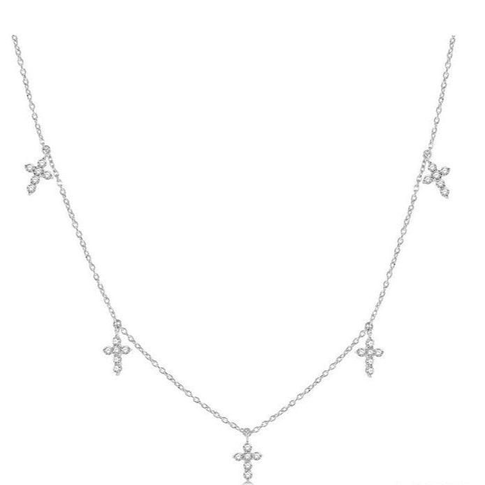 Parkplace Jewelers Cross Diamond Station Necklace 998BUPPFGNKWG
