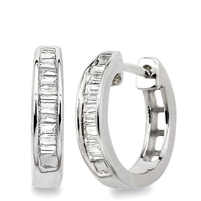 Parkplace Jewelers Baguette Diamond Huggie Earrings 62908PPFXERW