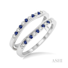 ASHI Gemstone & Diamond Insert Ring 29778PPFHSPWG