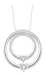 Parkplace Jewelers Silver Circle Diamond Pendant 86519PPSXSLPD