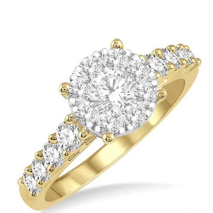 Parkplace Jewelers Round Shape Lovebright Essential Diamond Engagement Ring 140D0PPFVYW-1.10