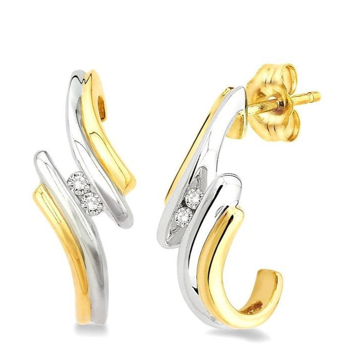 Parkplace Jewelers 2 Stone Diamond Fashion Half Hoop Earrings 660L8PPTNERYG