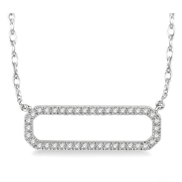 Parkplace Jewelers Rounded Rectangle Diamond Pendant 679T0PPTSNKWG