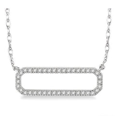 Parkplace Jewelers Rounded Rectangle Diamond Pendant 679T0PPTSNKWG