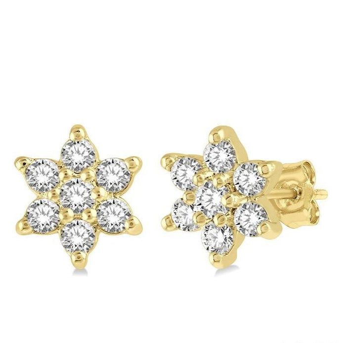 Parkplace Jewelers Flower Petite Diamond Fashion Earrings 643B8PPTSERYG