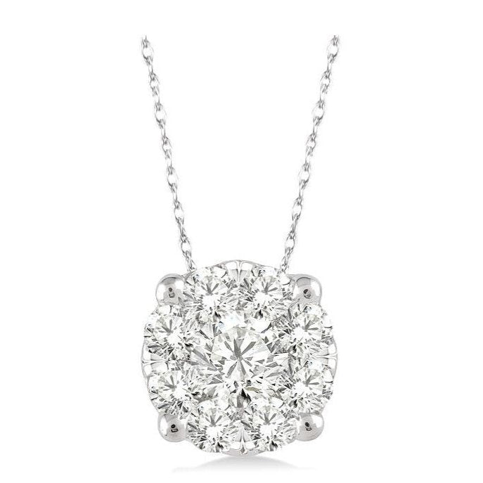Parkplace Jewelers Round Shape Lovebright Essential Diamond Solitaire Pendant 91758PPFHPDWG