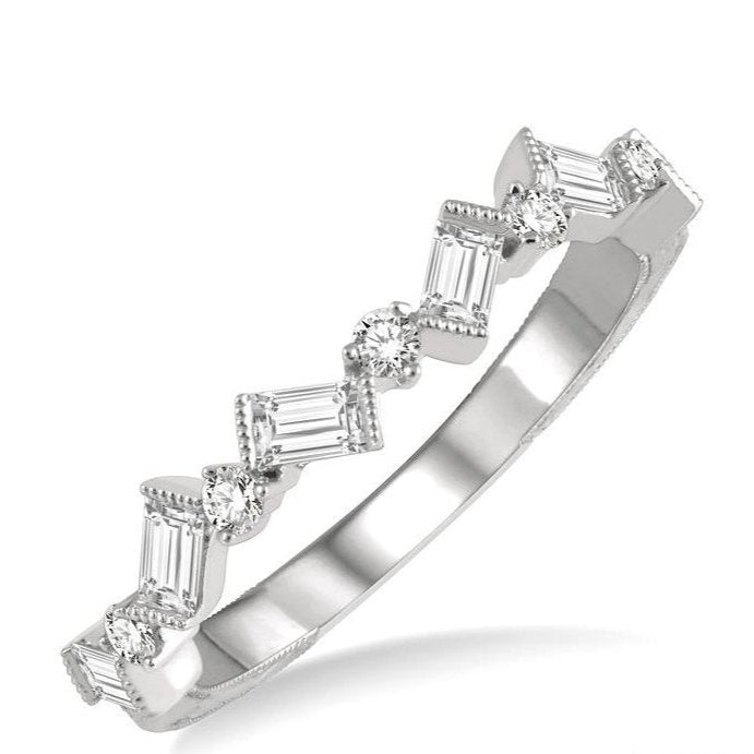 Parkplace Jewelers Scatter Zig-Zag Baguette Diamond Fashion Band 30533PPFGWG