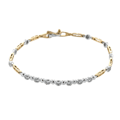 Chain Link Bracelet in 18k Gold with Diamonds LB2462_WHITE_18K_X_WHITE-ROSE