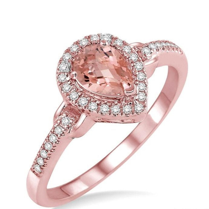 Parkplace Jewelers Pear Shape Gemstone & Halo Diamond Ring 52338PPFSMOPG