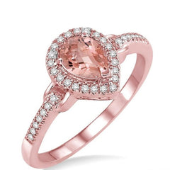 Parkplace Jewelers Pear Shape Gemstone & Halo Diamond Ring 52338PPFSMOPG