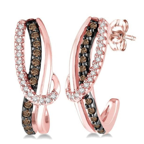 Parkplace Jewelers Champagne Diamond Fashion Half Hoop Earrings 68106PPTSERPG