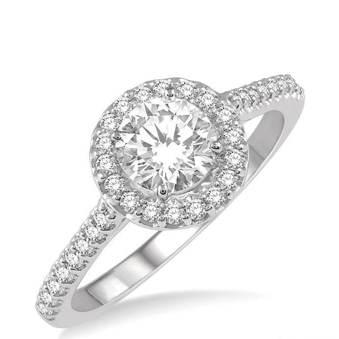 Parkplace Jewelers Round Shape Halo Diamond Engagement Ring 240G4PPFHWG-LE
