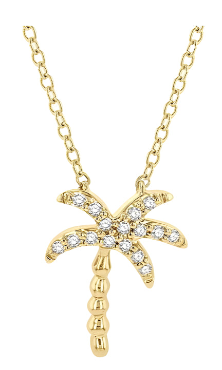 Parkplace Jewelers Palm Tree Petite Diamond Fashion Pendant 645B8PPFSPDYG