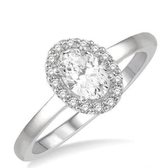 Parkplace Jewelers Oval Shape Halo Diamond Engagement Ring 259L5PPFHWG-LE