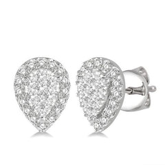 Parkplace Jewelers Pear Shape Halo Lovebright Essential Diamond Earrings 917B3PPFVERWG