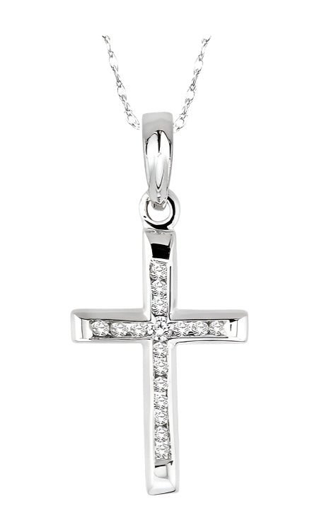 Parkplace Jewelers Channel Set Cross Diamond Pendant 95118PPFXPDW