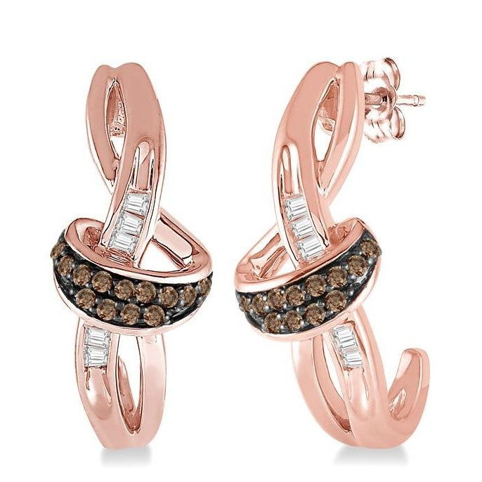 Parkplace Jewelers Champagne Diamond Fashion Half Hoop Earrings 68068PPTXERPG