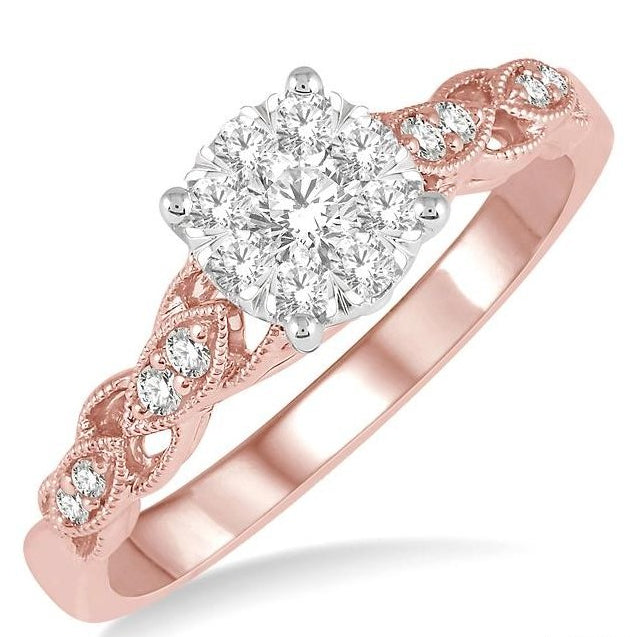 Parkplace Jewelers Round Shape Lovebright Diamond Engagement Ring 147E4PPFHPW