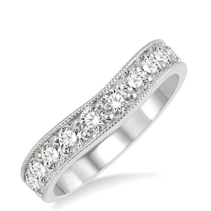 Parkplace Jewelers Curved Diamond Wedding Band 30361PPFGWG