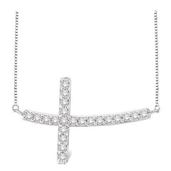 Parkplace Jewelers Sideway Cross Diamond Pendant 95763PPFNPDWG