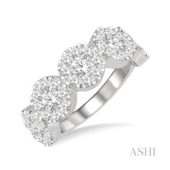 ASHI Round Shape 5 Stone Lovebright Essential Diamond Wedding Band 158D0PPFGWG-2.00