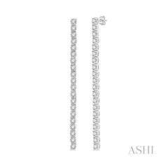 ASHI Diamond Tennis Long Earrings 993J1PPFGERWG