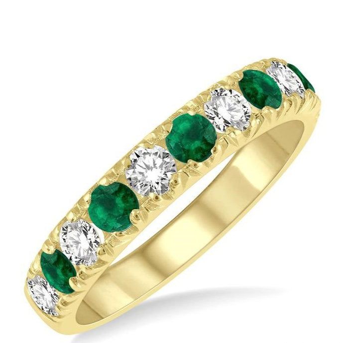 Parkplace Jewelers 11 Alternate Gemstone & Diamond Wedding Band 46503PPFGEMYG