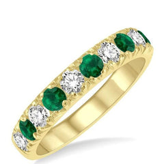 Parkplace Jewelers 11 Alternate Gemstone & Diamond Wedding Band 46503PPFGEMYG