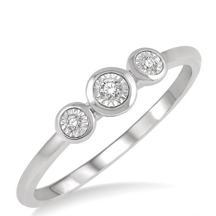 Parkplace Jewelers Stackable Round Shape Past Present & Future Diamond Promise Ring 11459PPTXWG