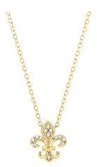 Parkplace Jewelers Fleur De Lis Petite Diamond Fashion Pendant 644C9PPTSPDYG