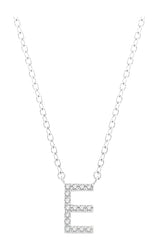 Parkplace Jewelers Block 'E' Initial Diamond Pendant 912F9PPTSPDWG-E