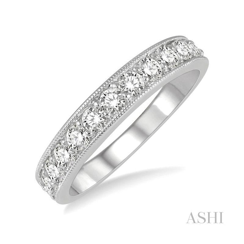 ASHI Diamond Wedding Band 33332PPFGWG