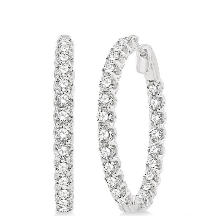 Parkplace Jewelers Inside-Out Diamond Hoop Earrings 622B0PPFGERWG-5.00