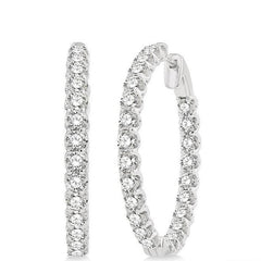 Parkplace Jewelers Inside-Out Diamond Hoop Earrings 622B0PPFGERWG-5.00