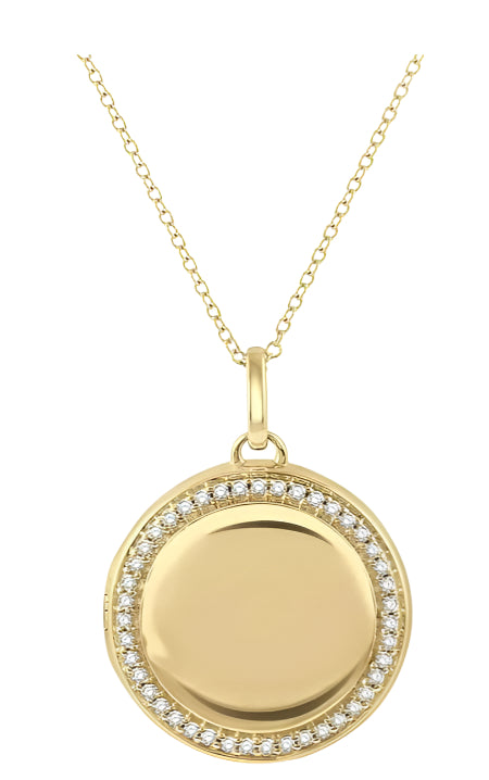 Parkplace Jewelers Circle Diamond Locket Pendant 90356PPTSPDYG