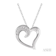 ASHI Silver Heart Shape Diamond Fashion Pendant 88799PPSSSLPD