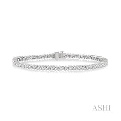 ASHI Scatter Zig-Zag Baguette Diamond Bracelet 73393PPFHWG