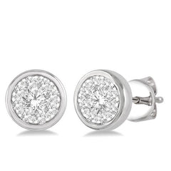 Parkplace Jewelers Round Shape Lovebright Essential Diamond Stud Earrings 921B5PPFHERWG
