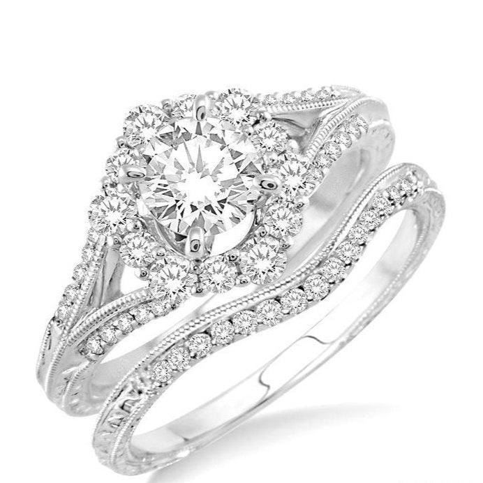 Parkplace Jewelers Round Shape Halo Diamond Wedding Set 22510PPFVWG-WS-1.10
