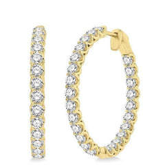 Parkplace Jewelers Inside-Out Diamond Hoop Earrings 622B0PPFGERYG-4.00