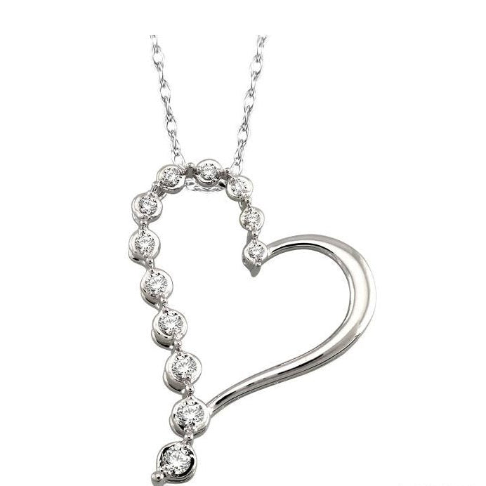 Parkplace Jewelers Heart Shape Half Journey Diamond Fashion Pendant 93626PPFNPDWG
