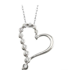 Parkplace Jewelers Heart Shape Half Journey Diamond Fashion Pendant 93626PPFNPDWG