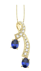 Parkplace Jewelers Oval Shape Gemstone & Diamond Fashion Pendant 58178PPFGPDSPYG