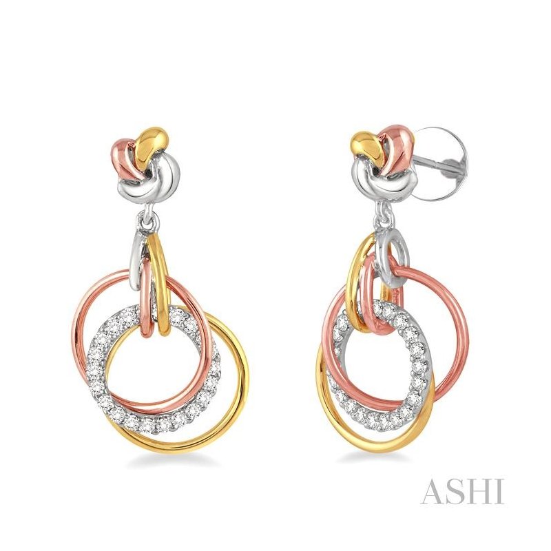 ASHI Circle Diamond Fashion Earrings 64995PPFNER3T