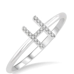 Parkplace Jewelers Block 'H' Initial Diamond Ring 365D9PPTSWG-H