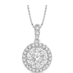 Parkplace Jewelers Round Shape Halo Lovebright Essential Diamond Pendant 96295PPFVPDWG