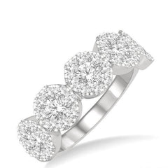 Parkplace Jewelers Round Shape 5 Stone Lovebright Essential Diamond Wedding Band 158D0PPFGWG-1.50