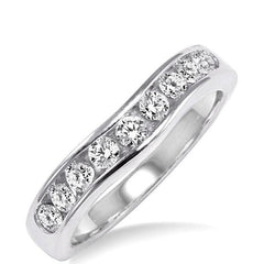Parkplace Jewelers Channel Set Curved Diamond Wedding Band 31143PPFHWG