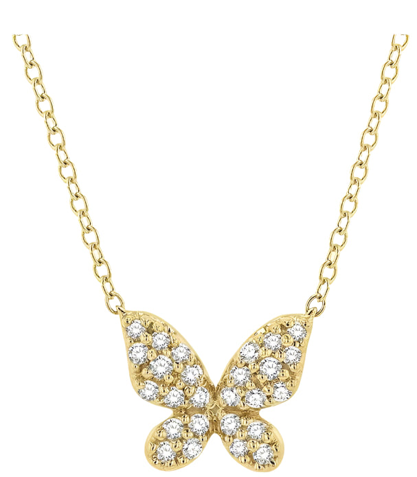 Parkplace Jewelers Butterfly Petite Diamond Fashion Pendant 641A8PPFSPDYG